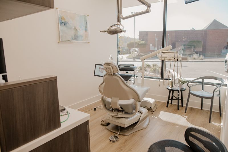 Bright treatment room with a large window