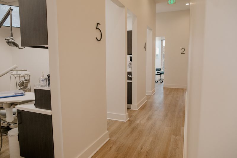 Hallway leading to private treatment rooms